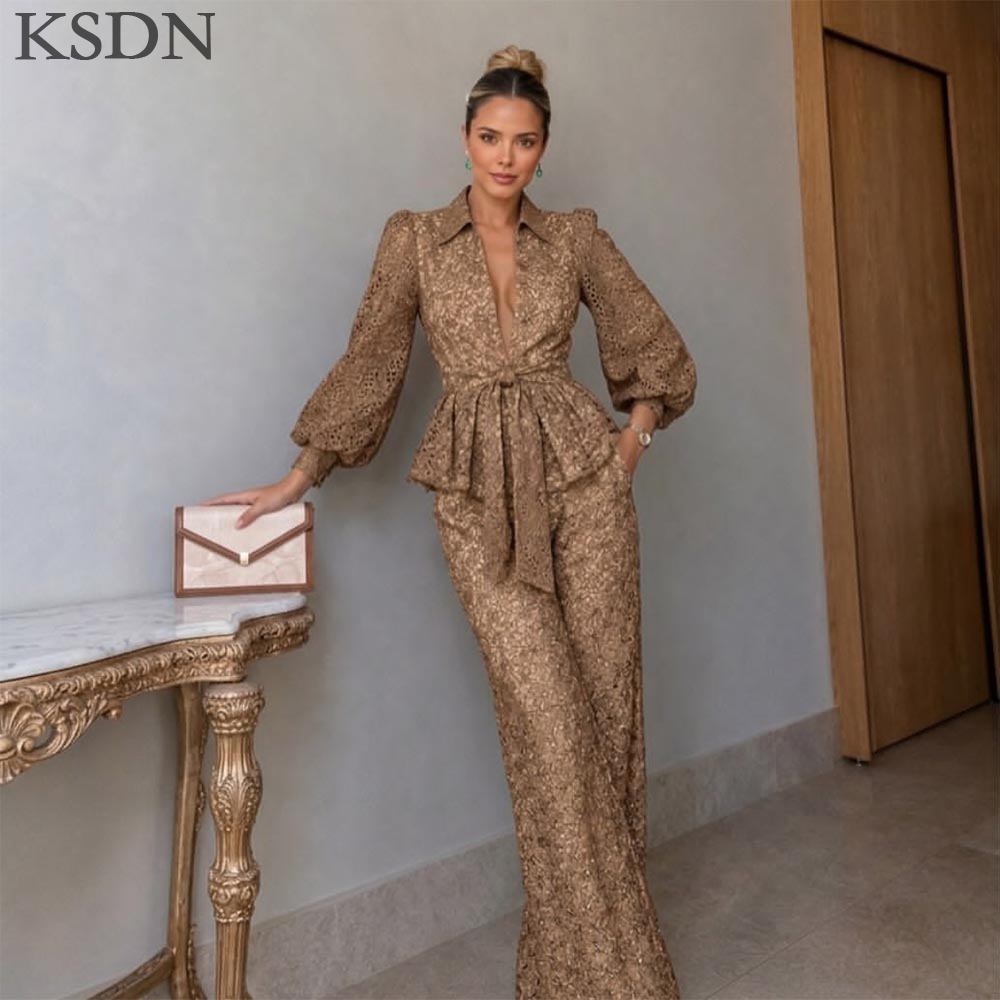 Women Formal Wear Belt - Exquisite Lace Evening Dresses Suits Formal