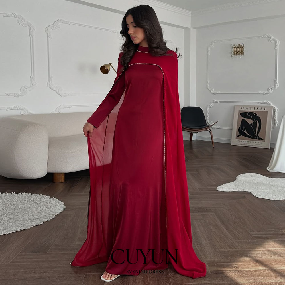 CUYUN Red Saudi Women Evening  - огляд і ціна Women Formal Wear Dubai