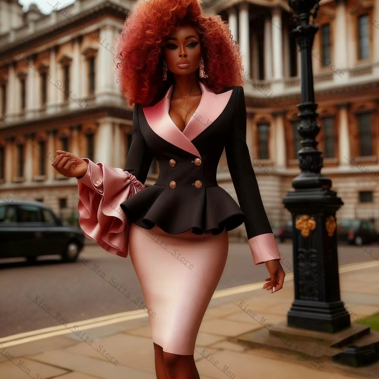 Black Pink Women Suit Set 2 Pc - огляд і ціна Women'S Formal Wear For Wedding Guest