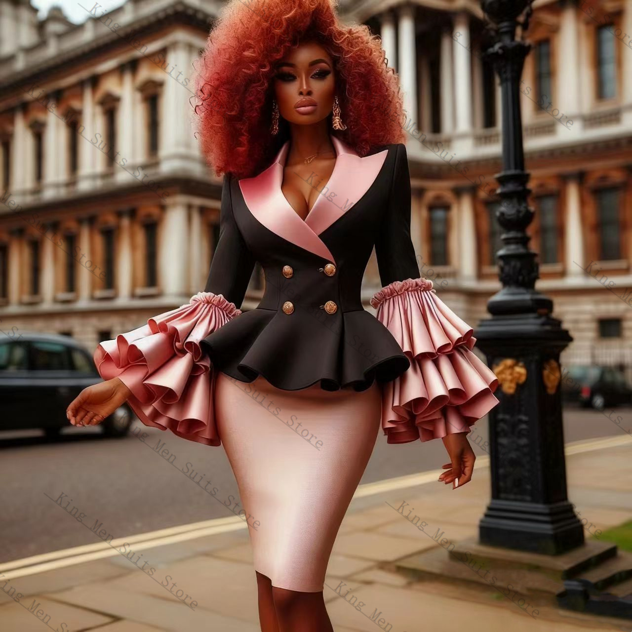 Black Pink Women Suit Set 2 Pc - огляд і ціна Women'S Formal Wear For Wedding Guest