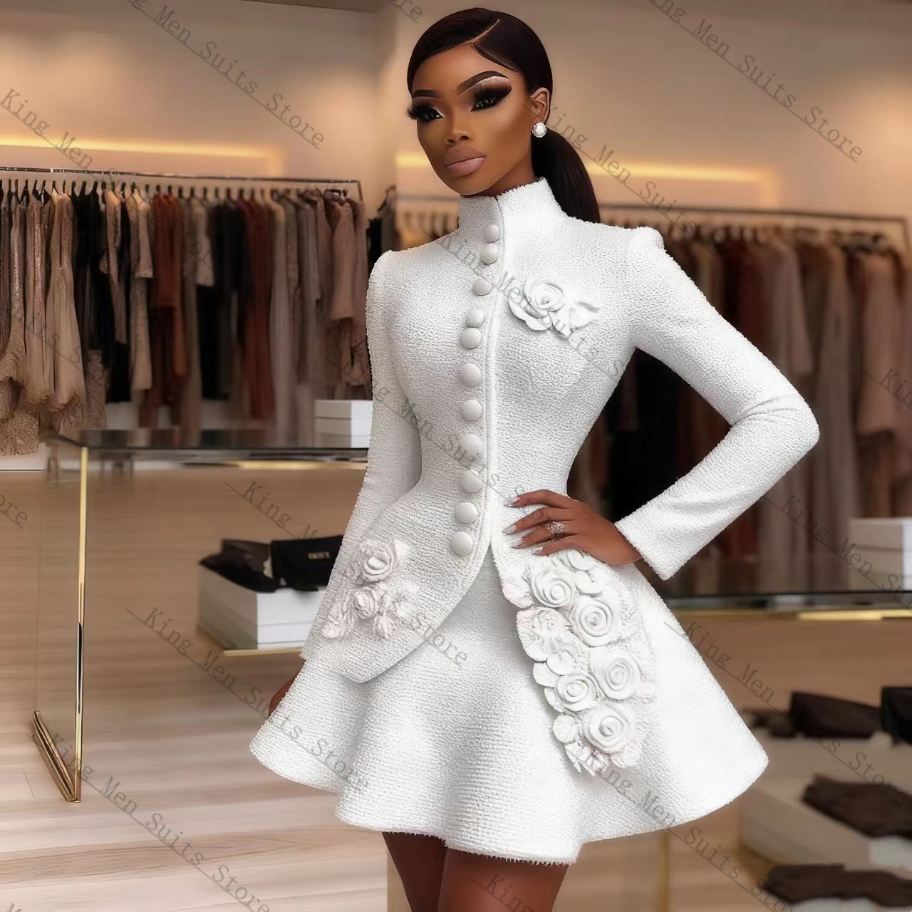 Luxury White Women Suit Set 2  - огляд і ціна Women Formal Wear Coat