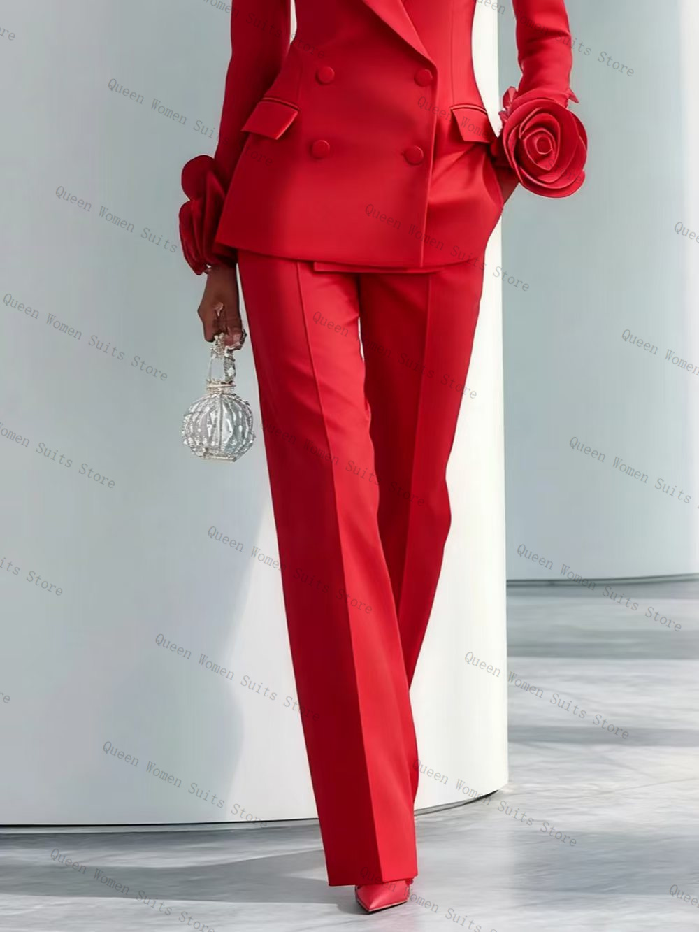 Luxury Red Women Suit Set 2 Pc - огляд і ціна Women Formal Wear Coat