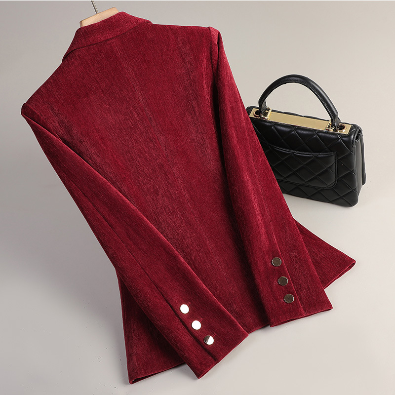 Yellow Gold Velvet Blazer Wome - огляд і ціна Women Formal Wear Coat