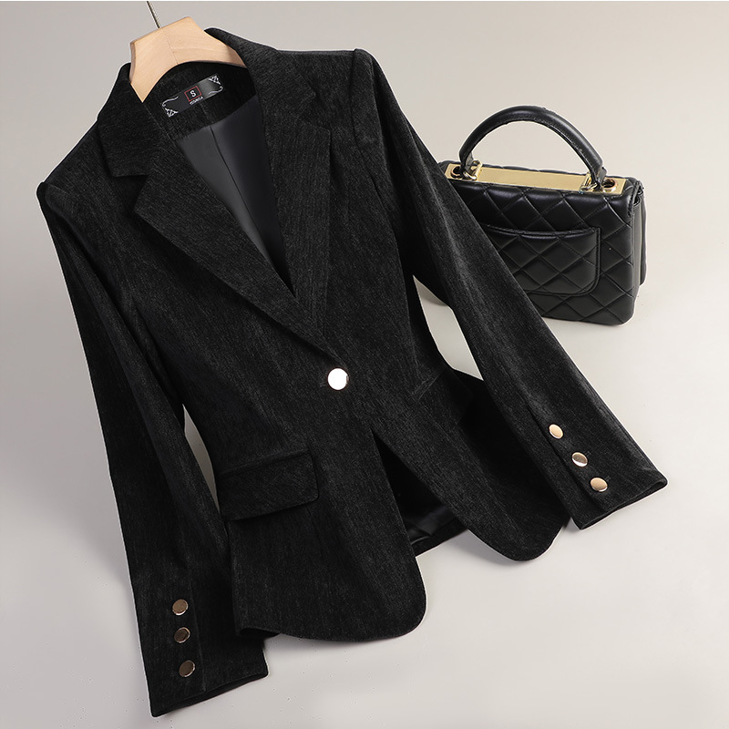 Yellow Gold Velvet Blazer Wome - огляд і ціна Women Formal Wear Coat