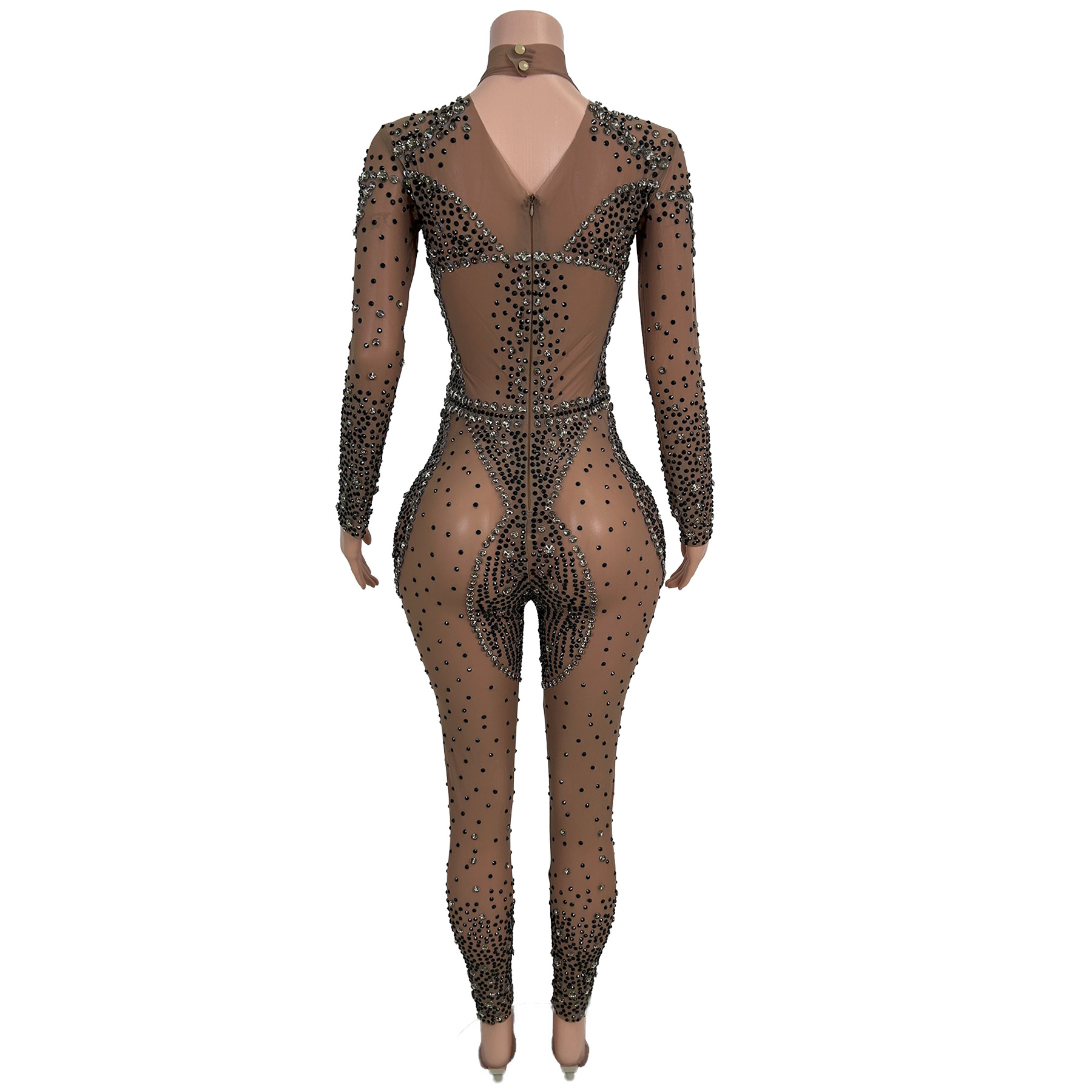 Sparkly Rhinestone Long Sleeve - огляд і ціна Women'S Formal Wear Jumpsuit