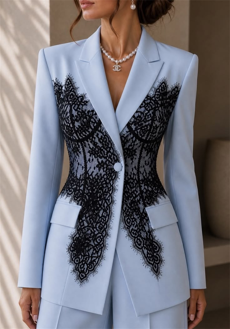 Fashion Blue Women Suits Set 2 - огляд і ціна Women Formal Wear Coat