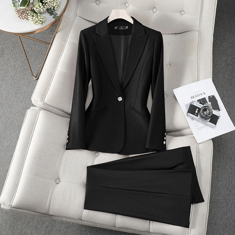 Office Ladies Formal Pant Suit - огляд і ціна Women Formal Wear With Black Blazer