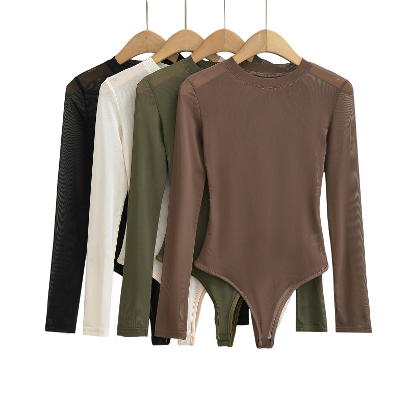 Mesh Crewneck Long Sleeve Wome - огляд і ціна Women'S Formal Wear Jumpsuit