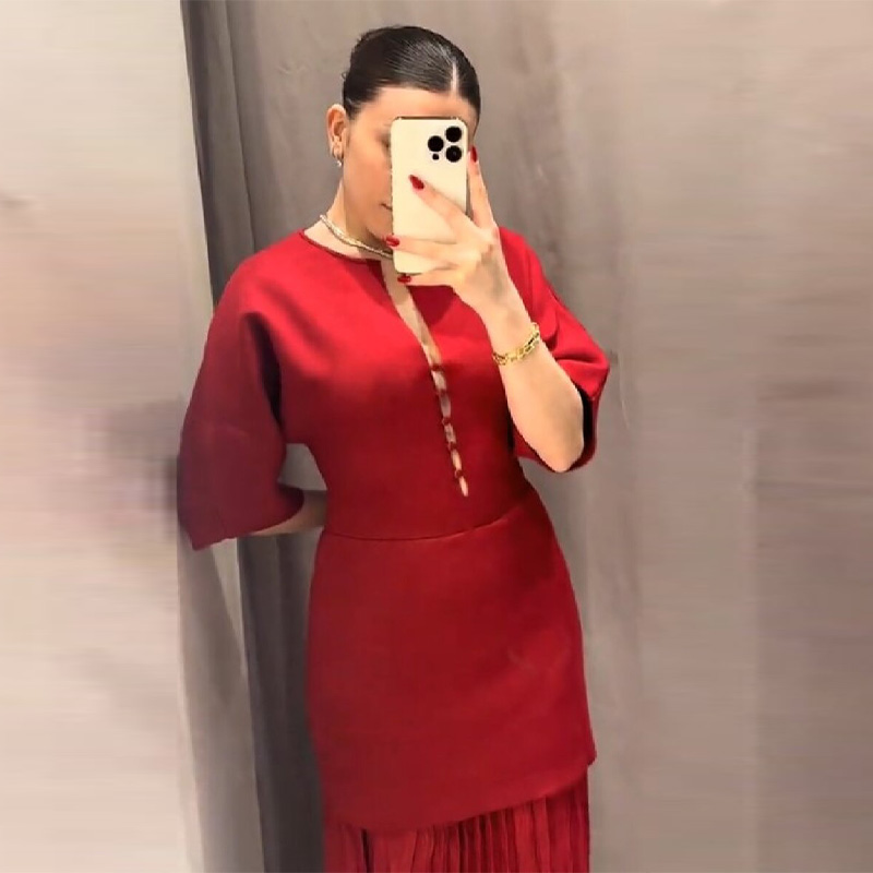 Women's Elegant Burgundy Pleat - огляд і ціна Formal Wear Gowns For Women