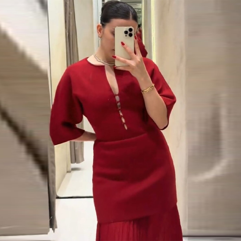 Women's Elegant Burgundy Pleat - огляд і ціна Formal Wear Gowns For Women