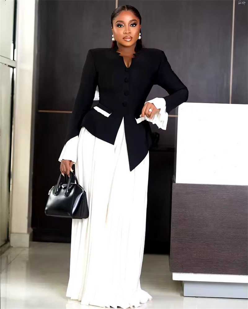 White Black Women Suits Set 2  - огляд і ціна Women Formal Wear Coat