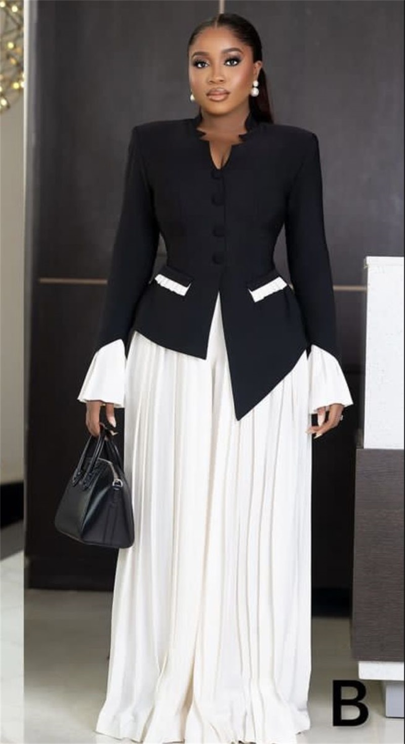White Black Women Suits Set 2  - огляд і ціна Women Formal Wear Coat