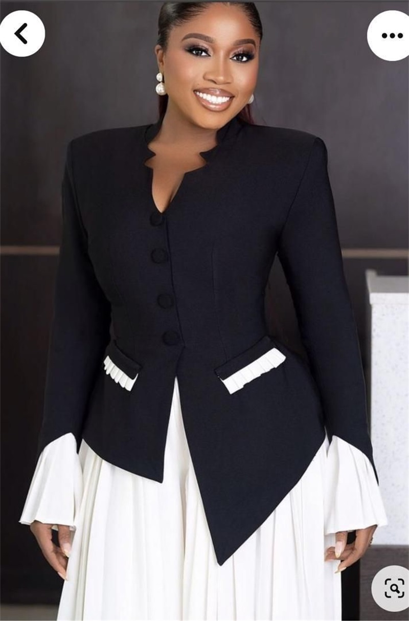 White Black Women Suits Set 2  - огляд і ціна Women Formal Wear Coat